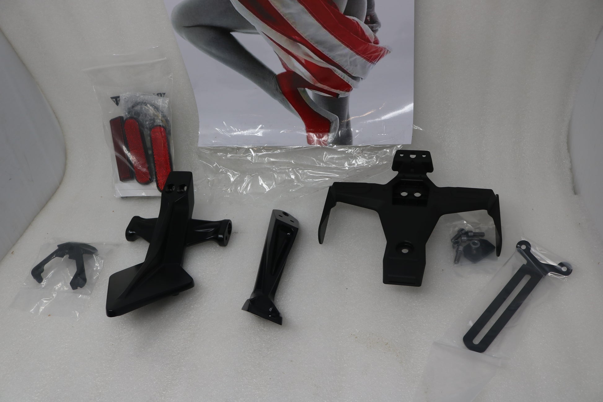 A9708391 NEW OEM 2006-2020 TRIUMPH DAYTONA 675 SPEED TRIPLE LICENSE PLATE HOLDER KIT