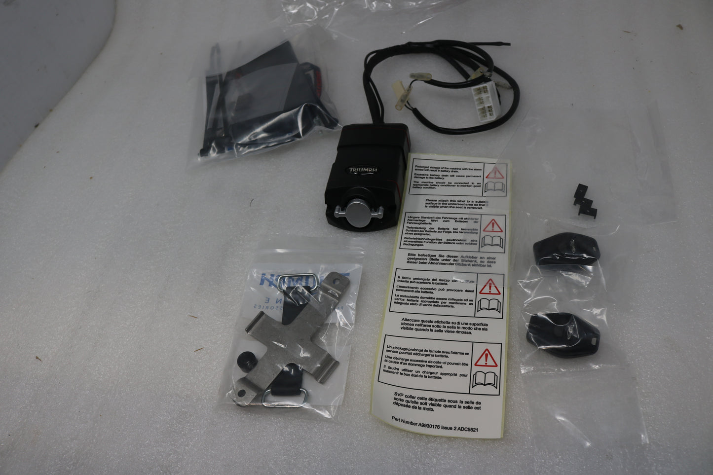 A9808084 NEW OEM 2001-2022 TRIUMPH BONNEVILLE SCRAMBLER THRUXTON ALARM KIT
