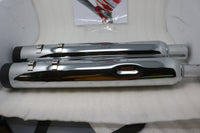 
              144-65226 NEW SUPERTRAPP STOUT MUFFLERS CHROME/BLACK FIT 2017-2025 HARLEY TOURING
            