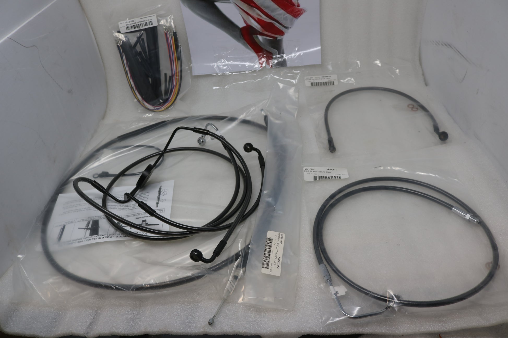 0610-1020 NEW MAGNUM SHIELDING CONTROL CABLE KIT BLACK PEARL FITS 2008-2013 HARLEY TOURING