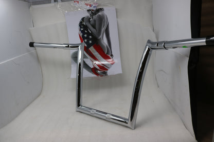 H00911 NEW PAUL YAFFE MONKEY BARS 12" HANDLEBARS CHROME FITS 2015-2020 HARLEY