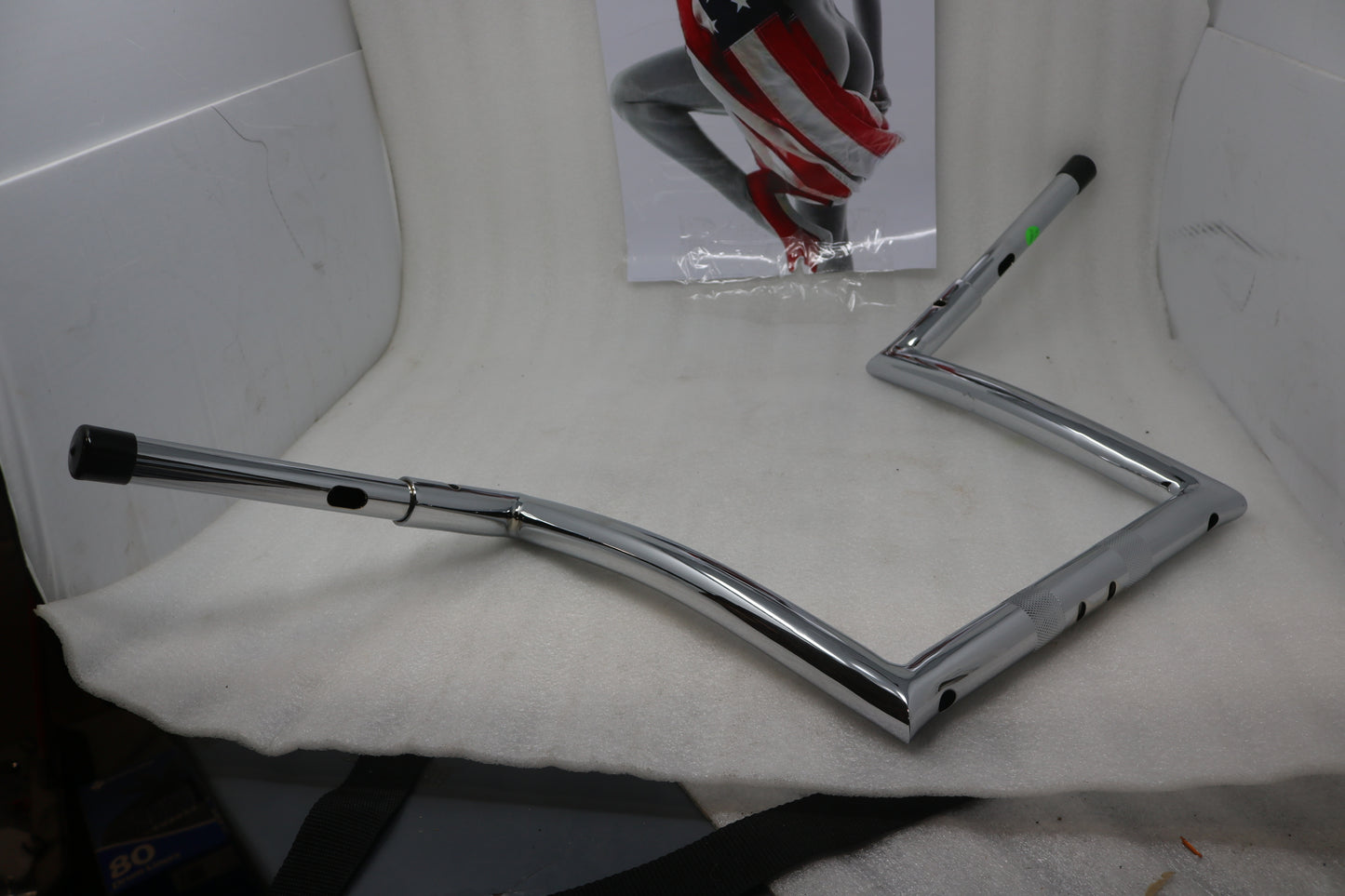 H00911 NEW PAUL YAFFE MONKEY BARS 12" HANDLEBARS CHROME FITS 2015-2020 HARLEY