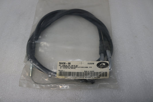 54638-98 NEW OEM 1990-1995 HARLEY-DAVIDSON SOFTAIL FX THROTTLE CABLES 38"