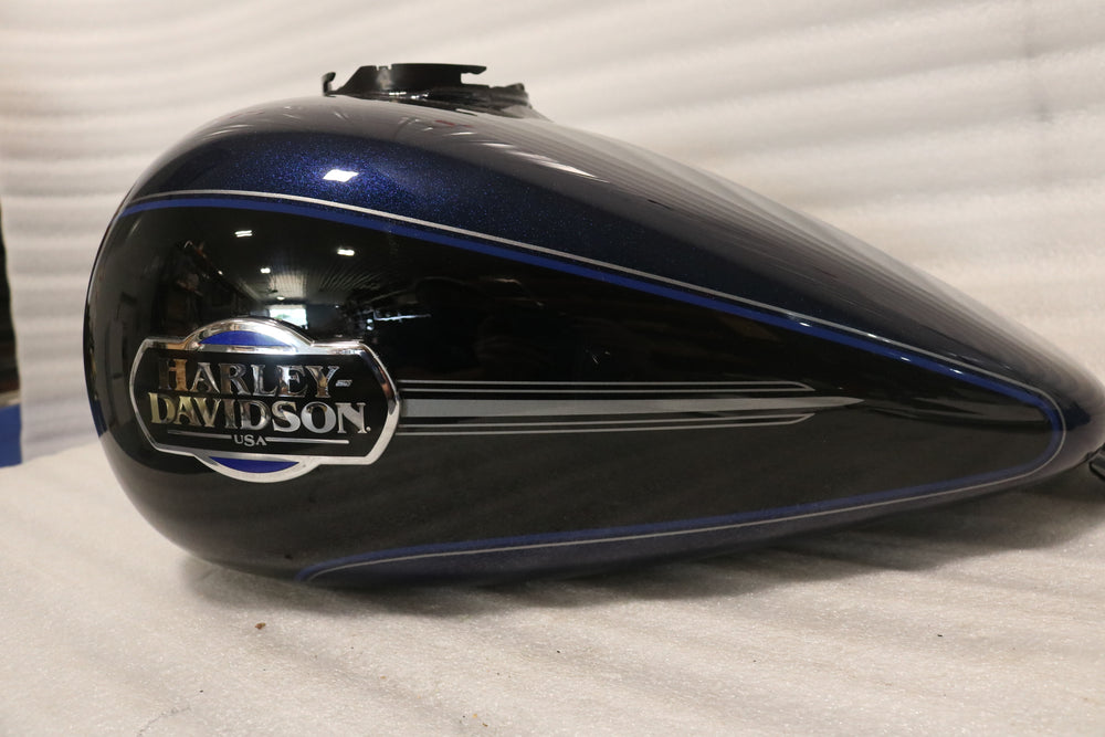 NEW OEM 2008-2022 HARLEY TOURING GAS TANK BIG BLUE PEARL VIVID BLACK
