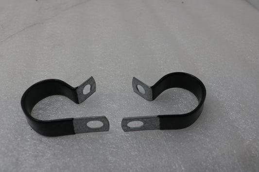 27048-84 NEW OEM1985-2013 HARLEY-DAVIDSON SPORTSTER FXR TOURING WIRE GUIDE CANISTER CLAMP PAIR