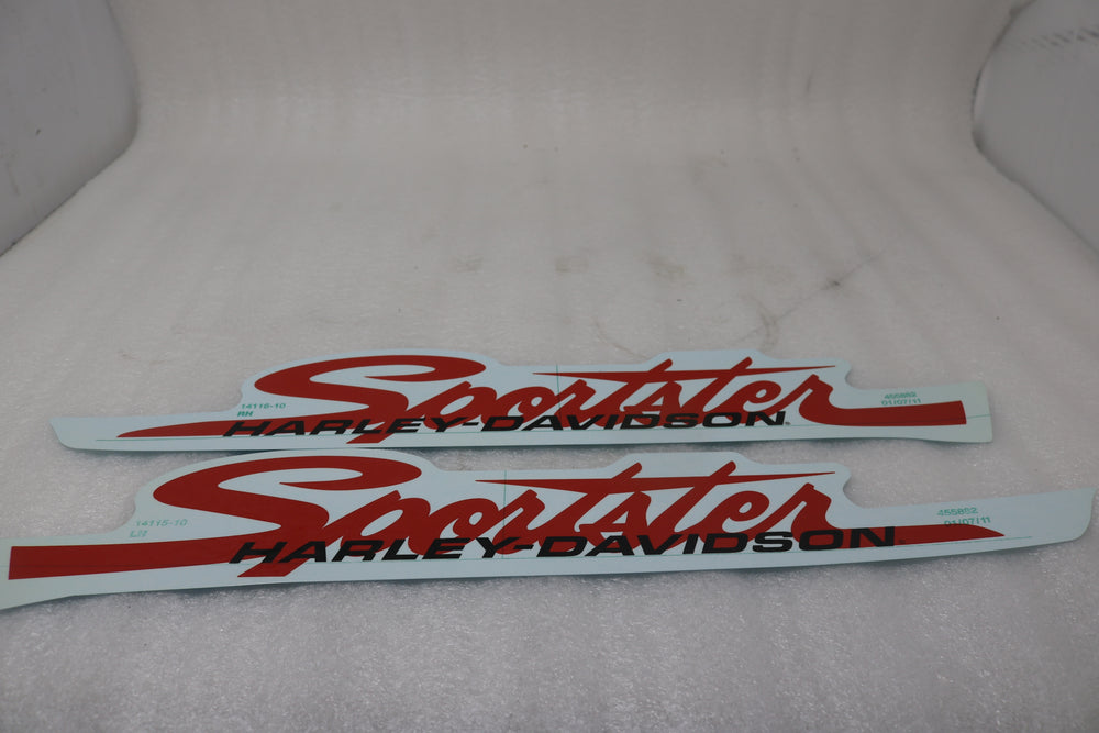14116-10 14115-10 NEW OEM 2010 HARLEY-DAVIDSON SPORTSTER XL GAS TANK DECALS PAIR SET