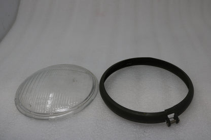 DOES NOT APPLY HARLEY KNUCKLEHEAD FLATHEAD WL CYCLE RAY GUIDE HEADLIGHT LENS & TRIM RING