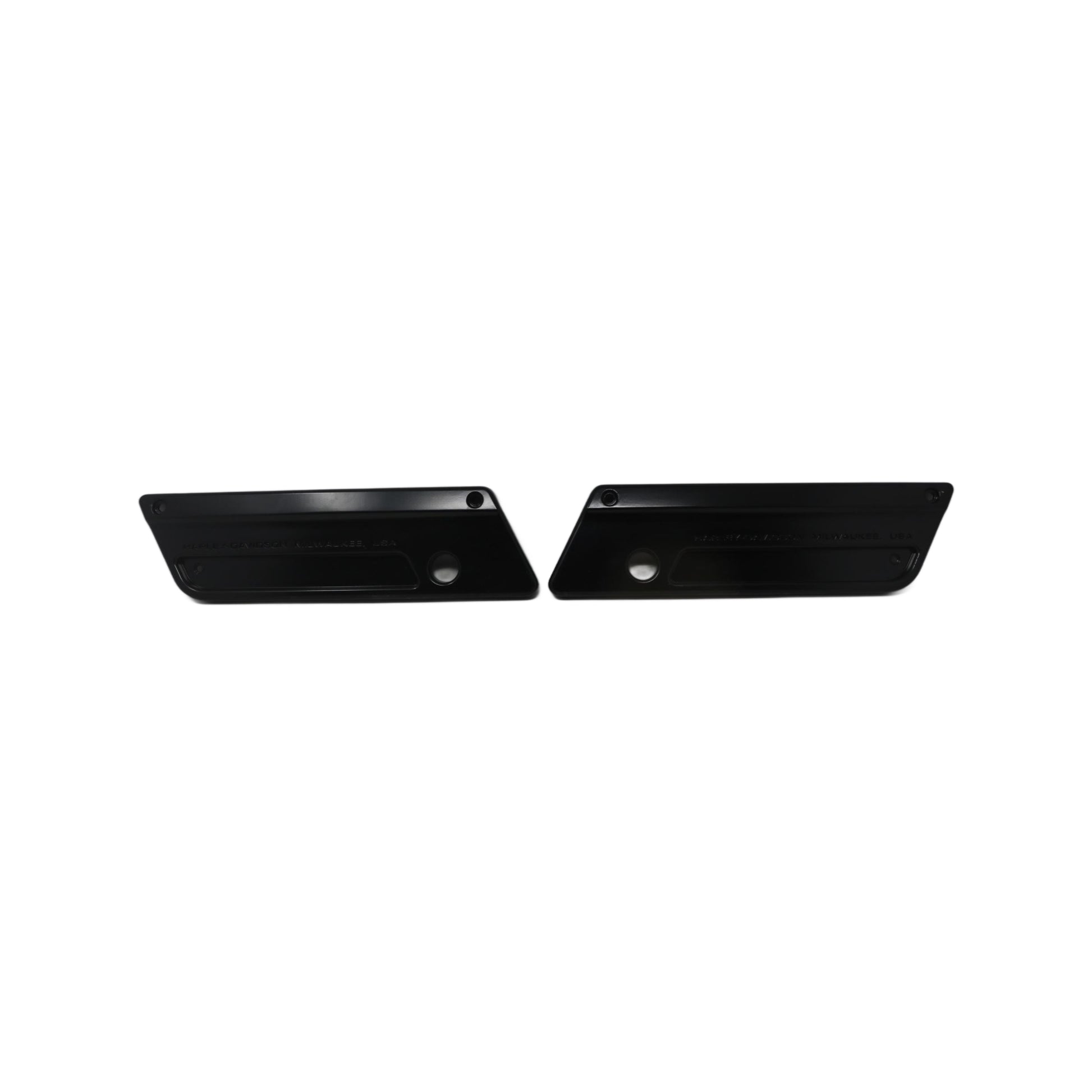 90601-93A 90603-93A NEW OEM 1993-2013 HARLEY TOURING SADDLEBAG LATCH COVERS PAIR