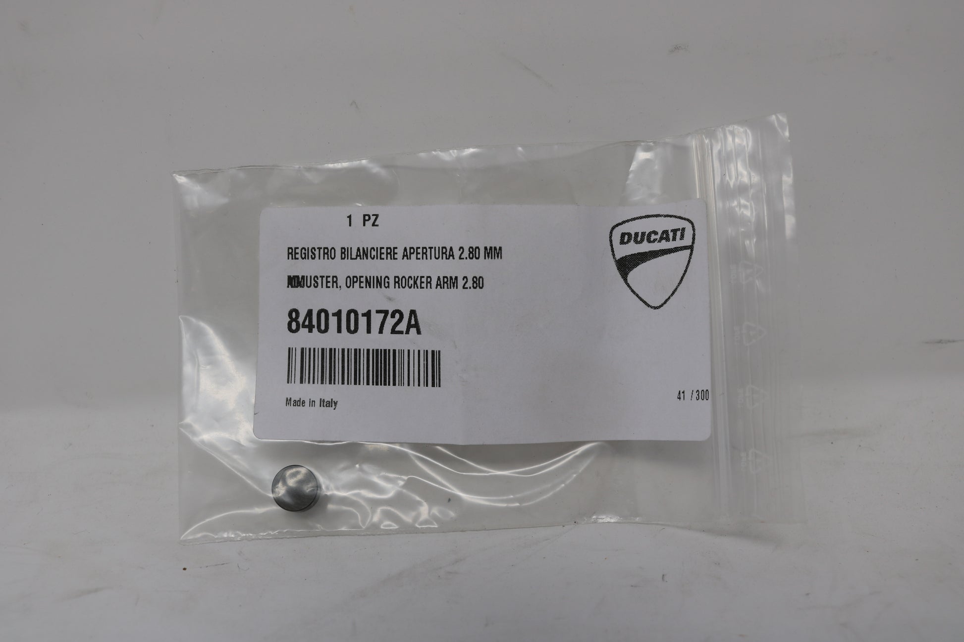 84010172A NEW OEM 2013-2025 DUCATI ADJUSTER, OPENING ROCKER ARM 2.80 MM HYPERMOTARD MONSTER