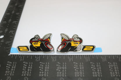 68249684AB NEW OEM DODGE CHALLENGER CHARGER SCAT PACK LEVEL 2 EMBLEMS PAIR SET