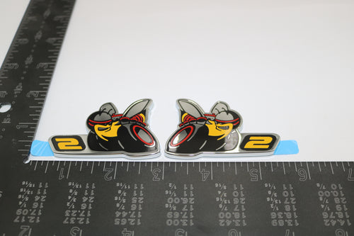 68249684AB NEW OEM DODGE CHALLENGER CHARGER SCAT PACK LEVEL 2 EMBLEMS PAIR SET