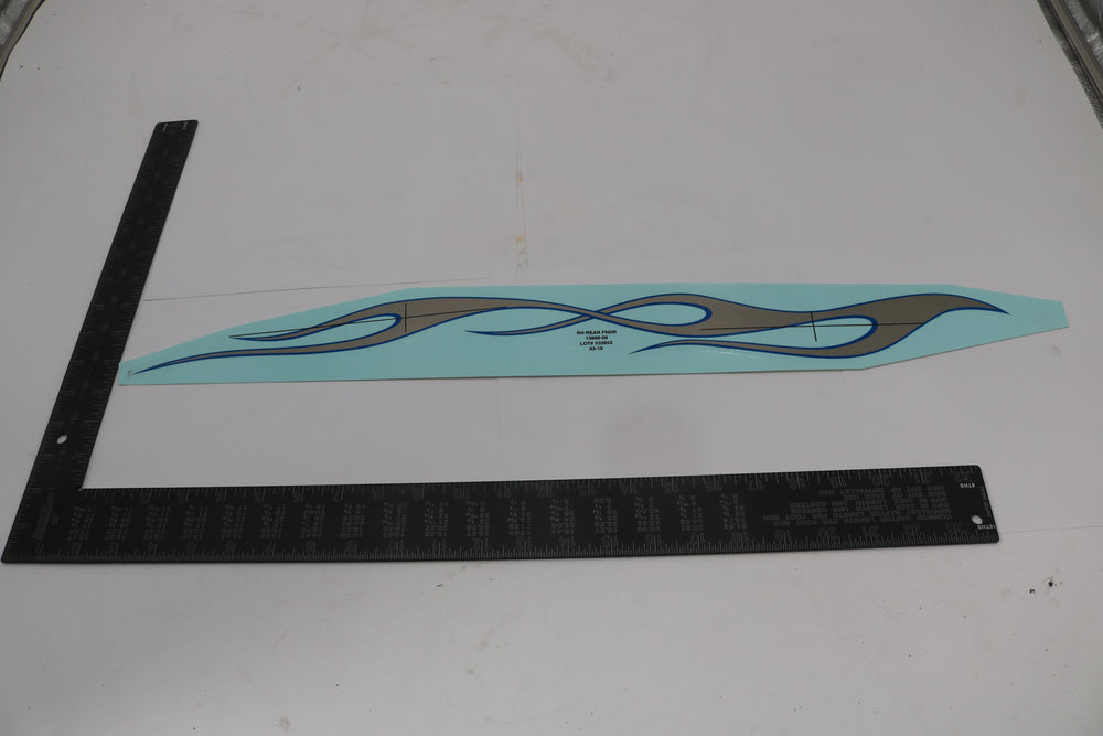 13868-08 NEW OEM 2008 HARLEY-DAVIDSON FXCW/C SOFTAIL ROCKER RIGHT REAR FENDER DECAL