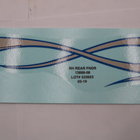 13868-08 NEW OEM 2008 HARLEY-DAVIDSON FXCW/C SOFTAIL ROCKER RIGHT REAR FENDER DECAL