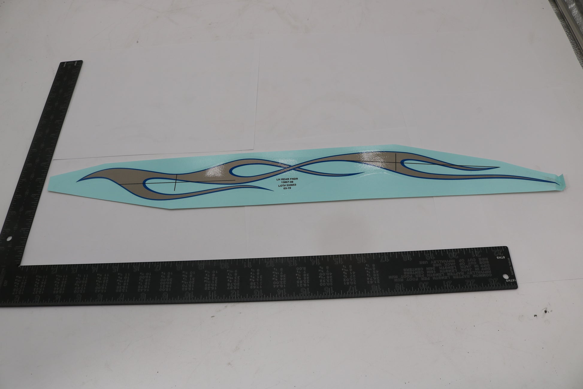13867-08 NEW OEM 2008 HARLEY-DAVIDSON FXCWC SOFTAIL ROCKER REAR FENDER DECAL