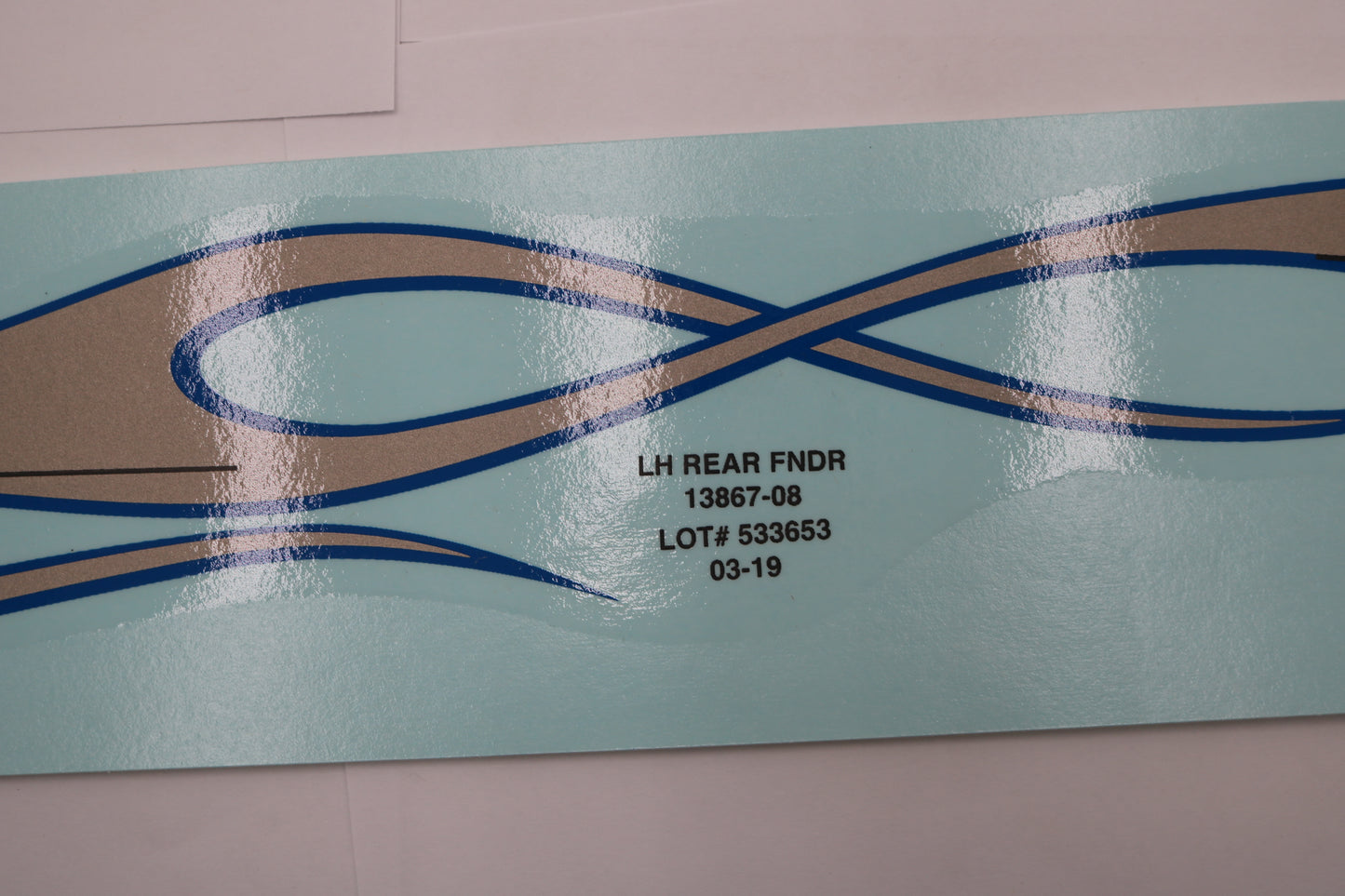 13867-08 NEW OEM 2008 HARLEY-DAVIDSON FXCWC SOFTAIL ROCKER REAR FENDER DECAL