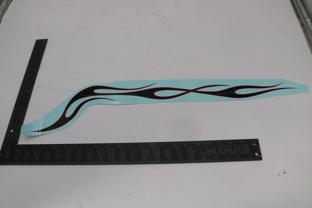 13859-08 NEW OEM 2008 HARLEY-DAVIDSON FCWC SOFTIAL ROCKER BLK/RED LEFT GAS TANK DECAL