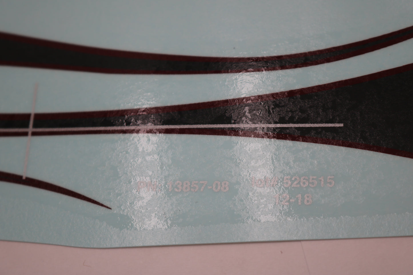 13857-08 NEW OEM 2008 HARLEY-DAVIDSON FXCWC SOFTIAL ROCKER BRG/PRL GAS TANK DECAL LEF