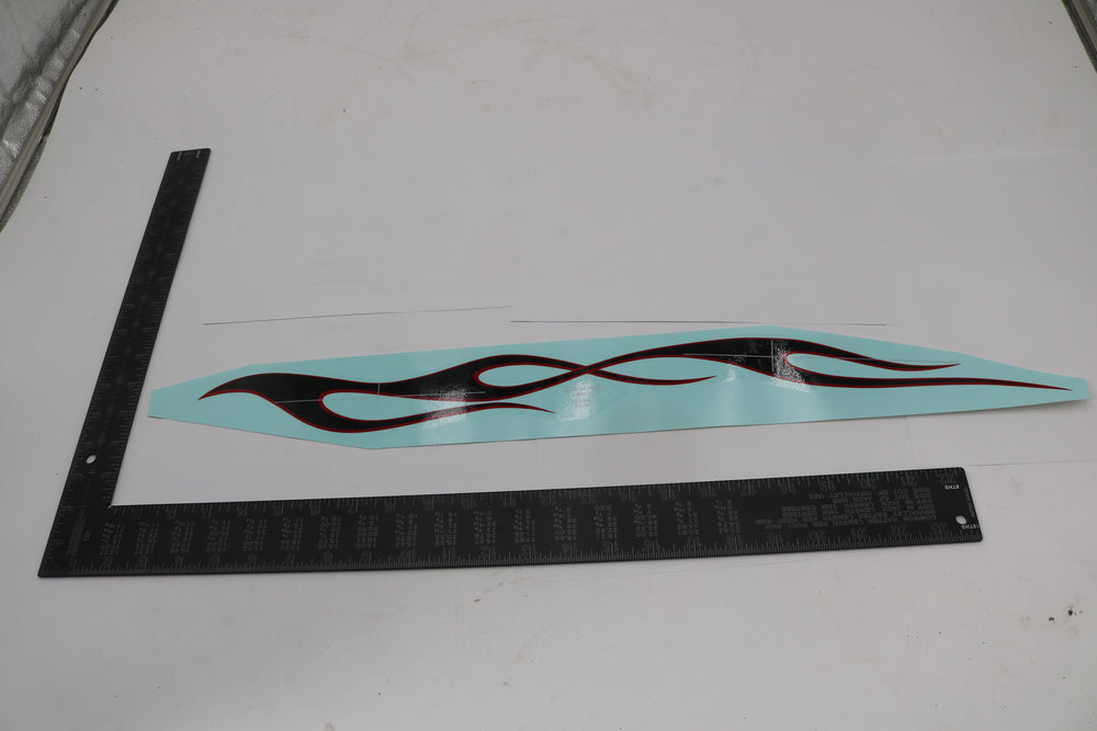 13865-08 NEW OEM 2008 HARLEY-DAVIDSON FXCWC SOFTAIL ROCKER BLK/RED LEFT REAR FENDER DECAL