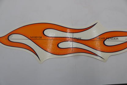 14100138 NEW OEM HARLEY-DAVIDSON FLSTC HERITAGE SOFTAIL RIGHT REAR FENDER FLAMES DECAL