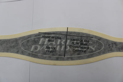 13632-09 NEW OEM 2009 HARLEY-DAVIDSON FLTR TANK DECAL CHAR/SILVER
