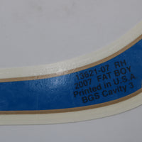 13621-07 NEW OEM 2010 HARLEY-DAVIDSON FLSTF SOFTAIL FATBOY RIGHT REAR FENDER DECAL