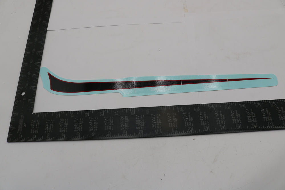 13589-07 NEW OEM 2007 HARLEY-DAVIDSON FLSTF SOFTAIL FATBOY FRONT FENDER DECAL BK/RED WS