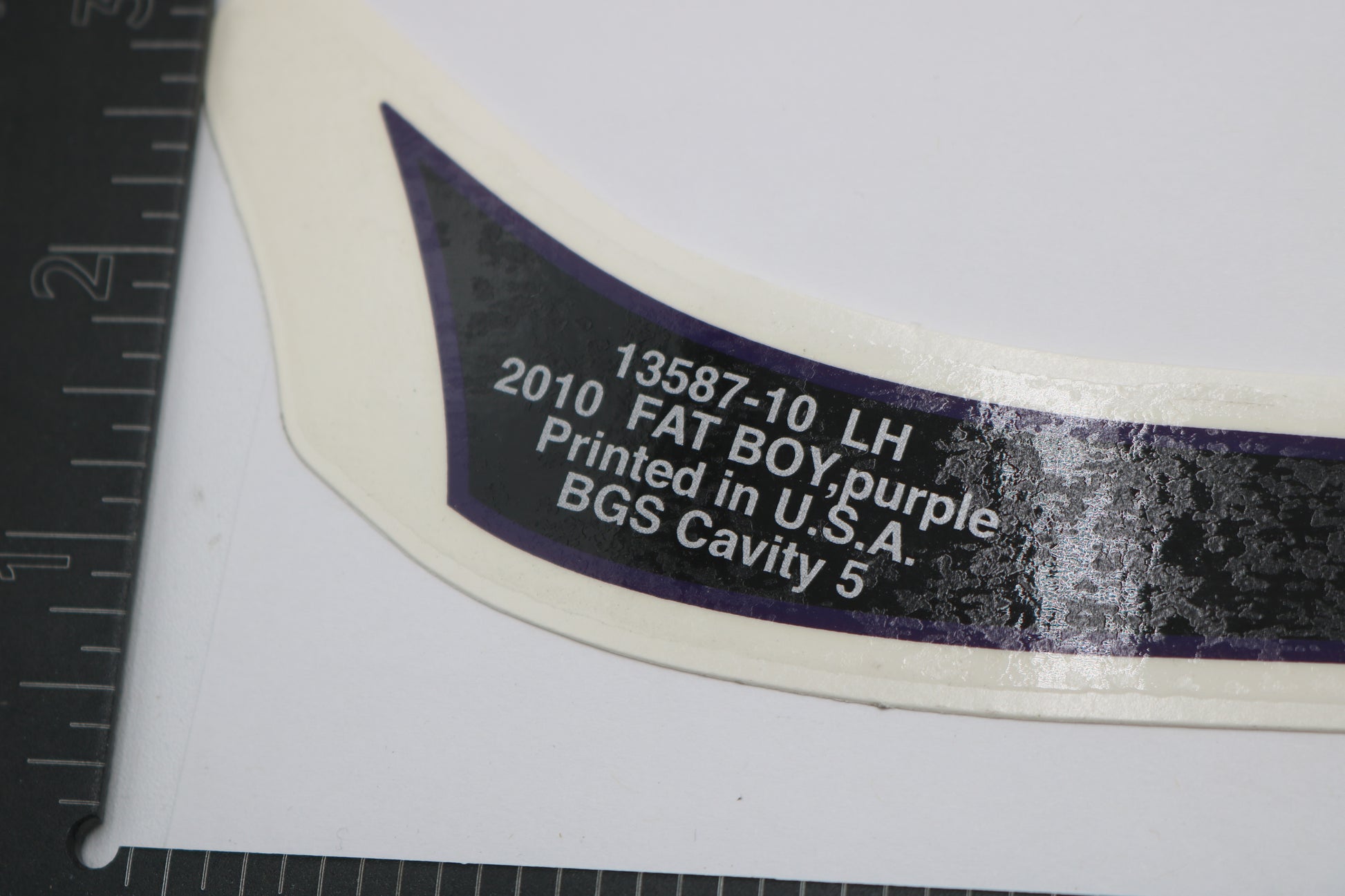 13587-10 NEW OEM 2010 HARLEY-DAVIDSON FLSTF SOFTAIL FATBOY REAR FENDER DECAL