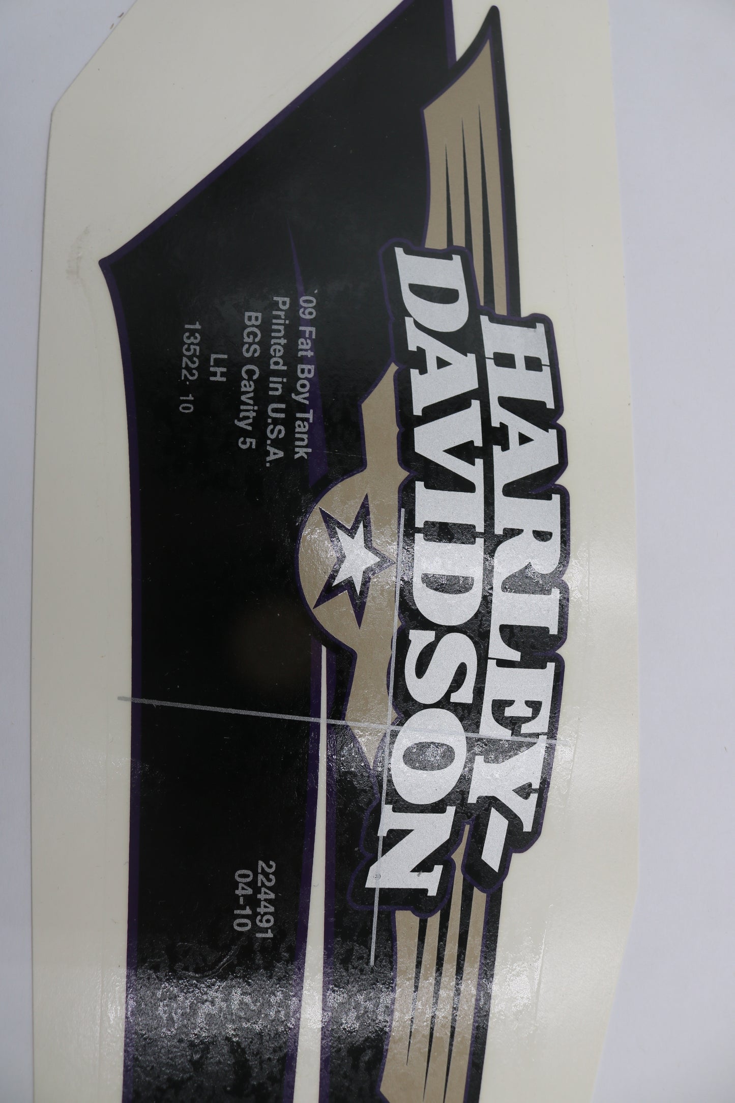 13522-10 NEW OEM 2010 HARLEY-DAVIDSON FLSTF SOFTAIL FATBOY LEFT GAS TANK DECAL