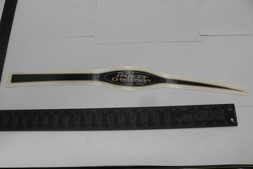 14131-09 NEW OEM 2009 HARLEY-DAVIDSON FLTR ROADGLIDE LEFT FUEL TANK DECAL BLACK/GOLD