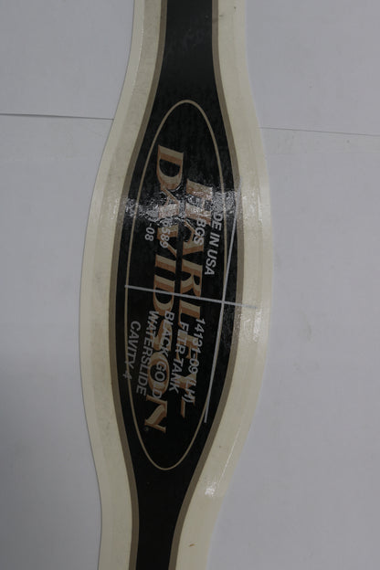 14131-09 NEW OEM 2009 HARLEY-DAVIDSON FLTR ROADGLIDE LEFT FUEL TANK DECAL BLACK/GOLD