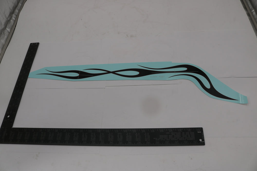 13858-08 NEW OEM 2008 HARLEY-DAVIDSON FXCWC SOFTAIL ROCKER GAS TANK DECAL BRG/PRL RH