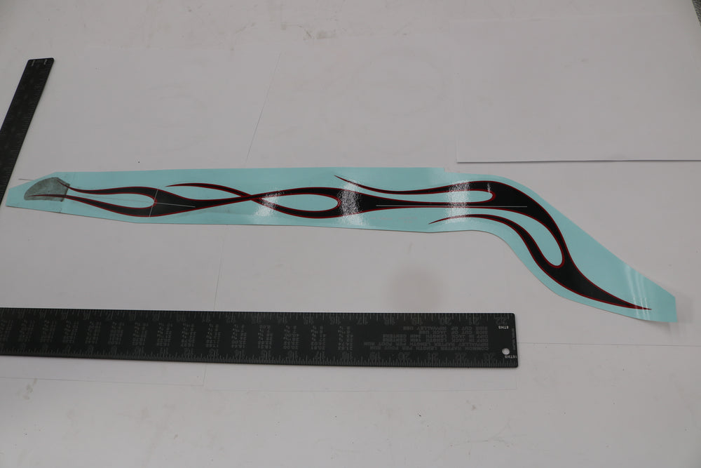 13860-08 NEW OEM 2008 HARLEY-DAVIDSON FXCWC SOFTAIL ROCKER FUEL TANK DECAL BLK/RD RH