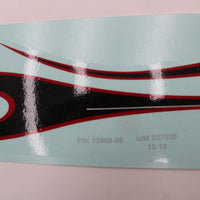 13860-08 NEW OEM 2008 HARLEY-DAVIDSON FXCWC SOFTAIL ROCKER FUEL TANK DECAL BLK/RD RH