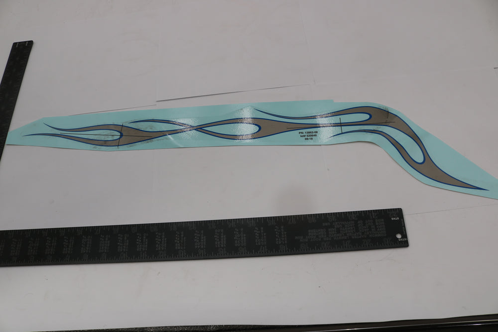 13862-08 NEW OEM 2008 HARLEY-DAVIDSON SOFTAIL ROCKER FUEL TANK DECAL FXCWC STN/BLU RH