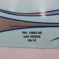 13862-08 NEW OEM 2008 HARLEY-DAVIDSON SOFTAIL ROCKER FUEL TANK DECAL FXCWC STN/BLU RH