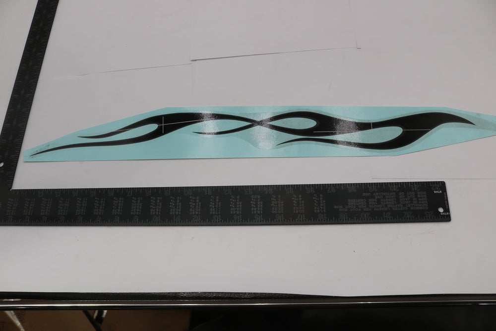 14166-10 NEW OEM 2010 HARLEY-DAVIDSON FXCWC REAR FENDER DECAL CHR/BLK RH