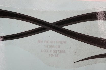 14166-10 NEW OEM 2010 HARLEY-DAVIDSON FXCWC REAR FENDER DECAL CHR/BLK RH