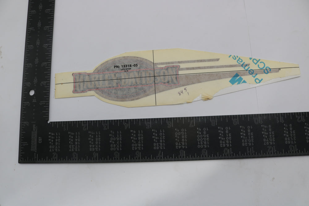 13318-05 NEW OEM 2005 HARLEY-DAVIDSON HERITAGE SOFTAIL LEFT GAS TANK DECAL RED/G0LD