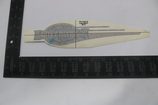 13322-08 NEW OEM 2008 HARLEY-DAVIDSON HERITAGE SOFTAIL LEFT GAS TANK DECAL BLUE/GOLD