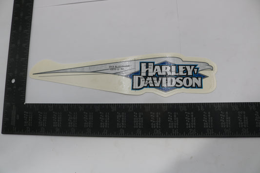 13510-10 NEW OEM 2010 HARLEY-DAVIDSON SOFTAIL GAS TANK DECAL RIGHT DICE BLUE/SILVER