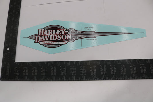 13326-08A NEW OEM HARLEY-DAVIDSON SOFTAIL DYNA LEFT GAS TANK DECAL CLASSIC RED/SILVER