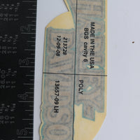 13657-09 NEW OEM HARLEY-DAVIDSON SOFTIAL DYNA TOURING LEFT GAS TANK DECAL