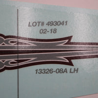 13326-08A NEW OEM HARLEY-DAVIDSON SOFTAIL DYNA LEFT GAS TANK DECAL CLASSIC RED/SILVER