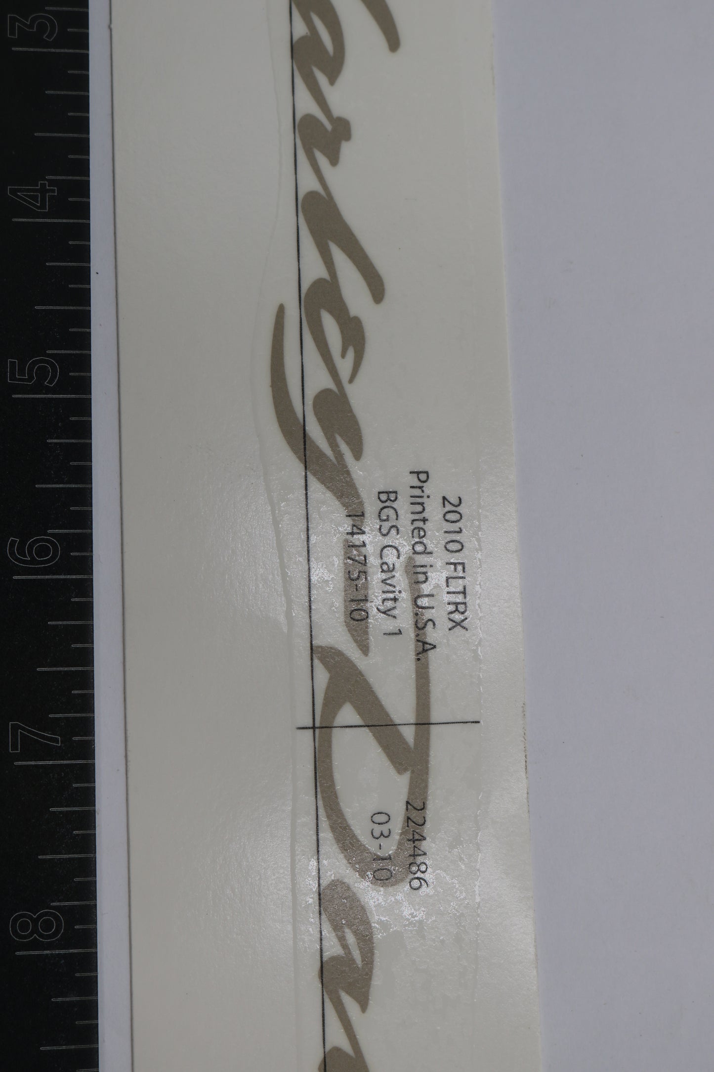 14175-10 NEW OEM 2010 HARLEY-DAVIDSON FLTRX ROAD GLIDE PALE GOLD GAS TANK DECAL