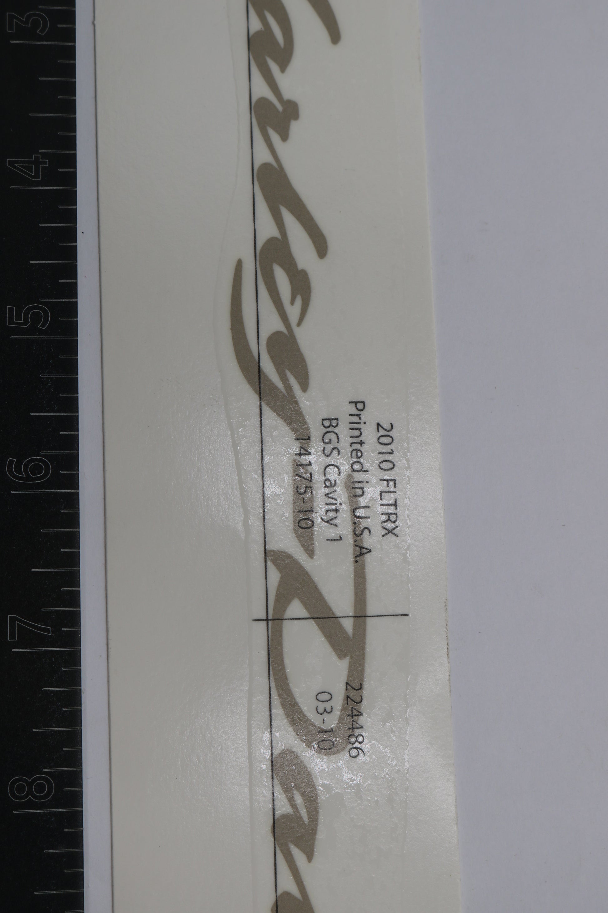 14175-10 NEW OEM 2010 HARLEY-DAVIDSON FLTRX ROAD GLIDE PALE GOLD GAS TANK DECAL