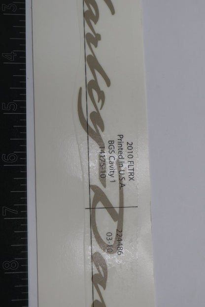 14175-10 NEW OEM 2010 HARLEY-DAVIDSON FLTRX ROAD GLIDE PALE GOLD GAS TANK DECAL