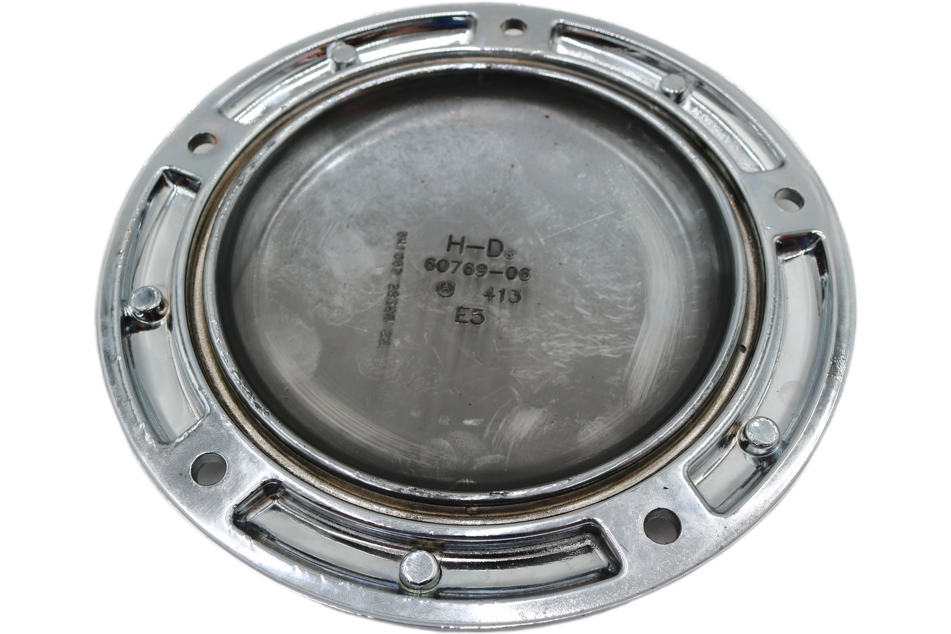 60766-06 OEM NTO 2007-2015 HARLEY-DAVIDSON SOFTAIL DYNA TOURING CHROME DERBY COV