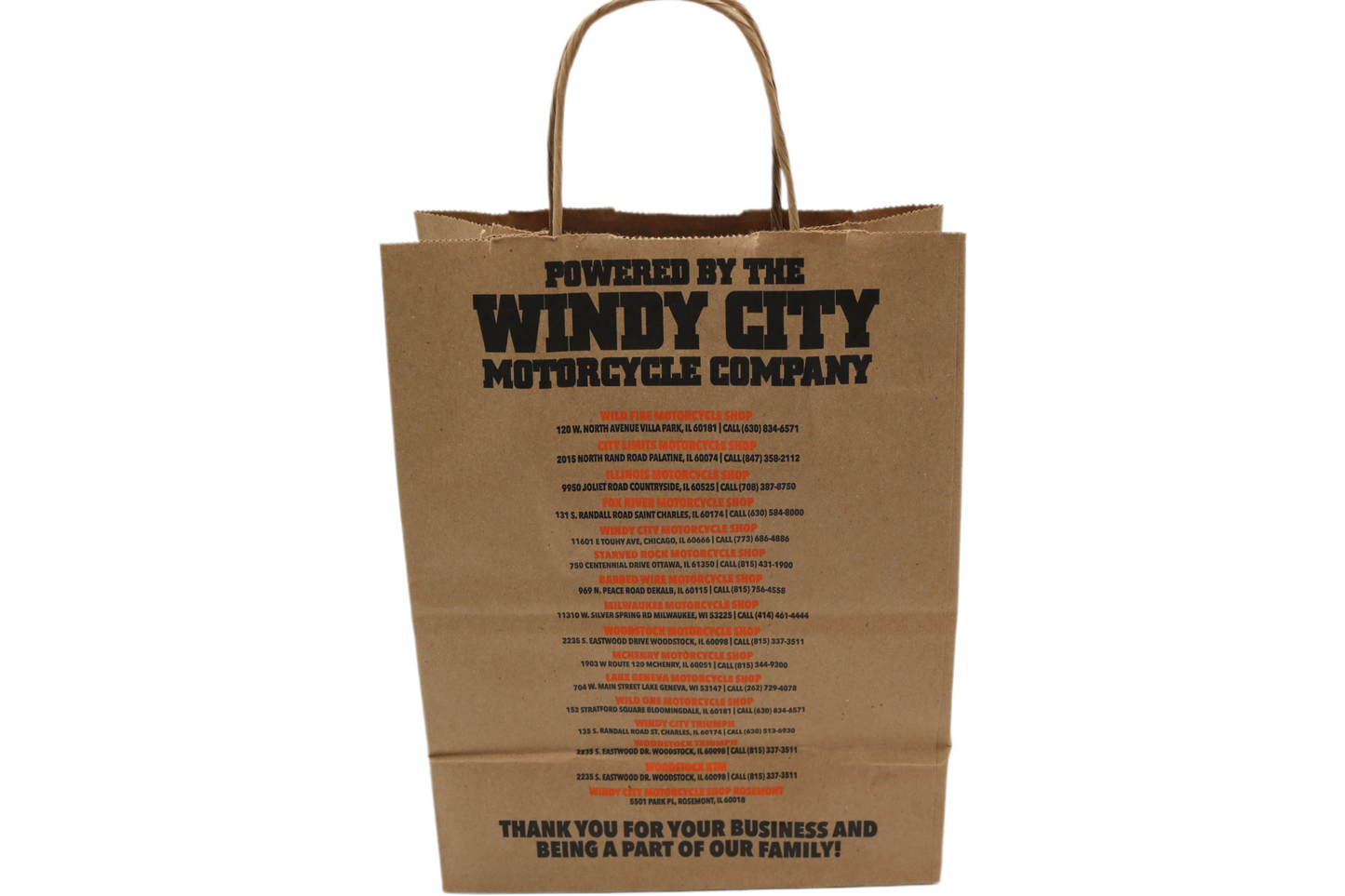 NEW WINDY CITY HARLEY-DAVIDSON WINDY CITY MOTORCYCLE DEALERSHIP BAG CHICAGO