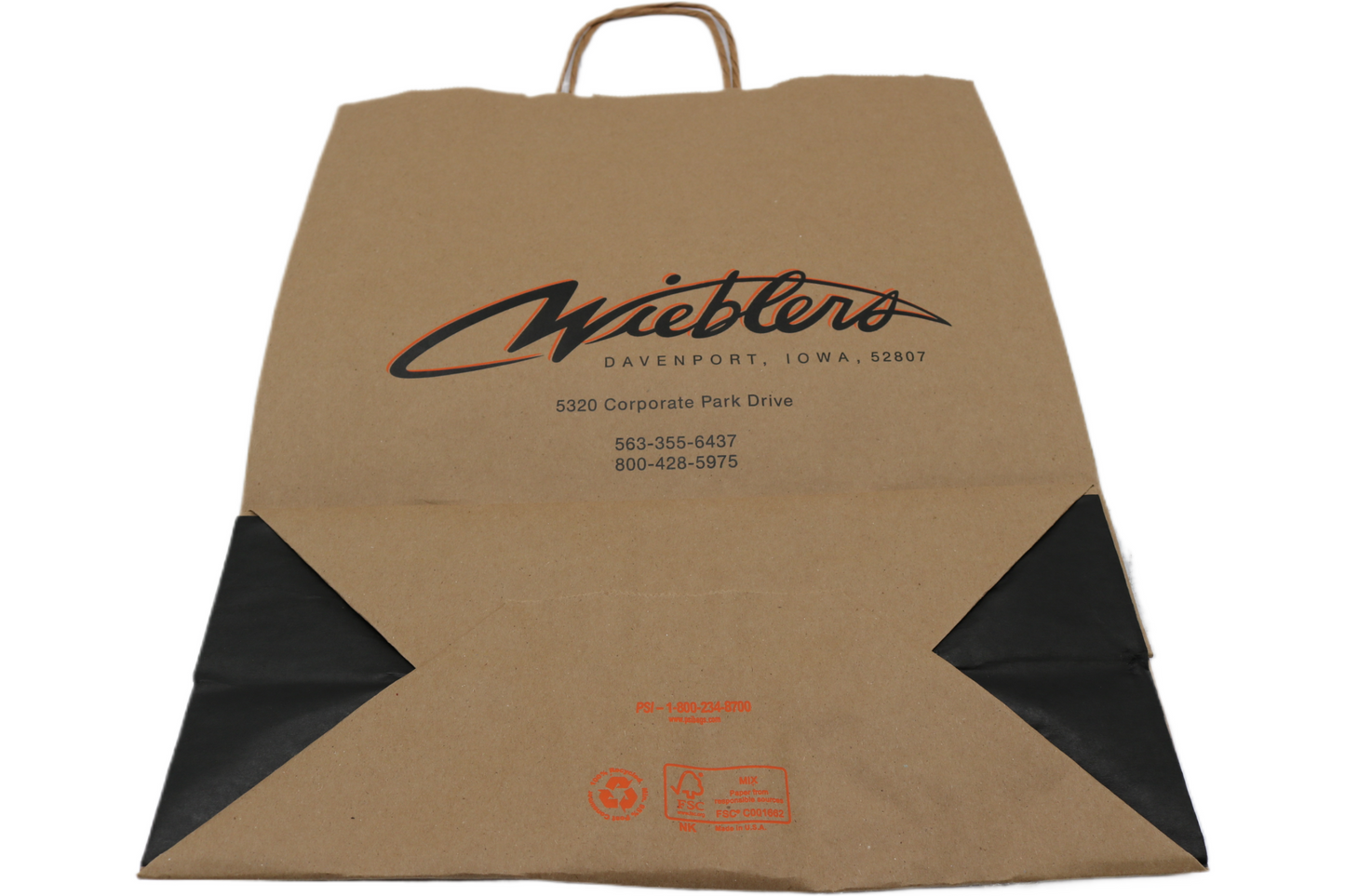 NEW ORIGINAL WIEBLERS HARLEY-DAVIDSON DAVENPORT IOWA SHOPPING BAG RETIRED