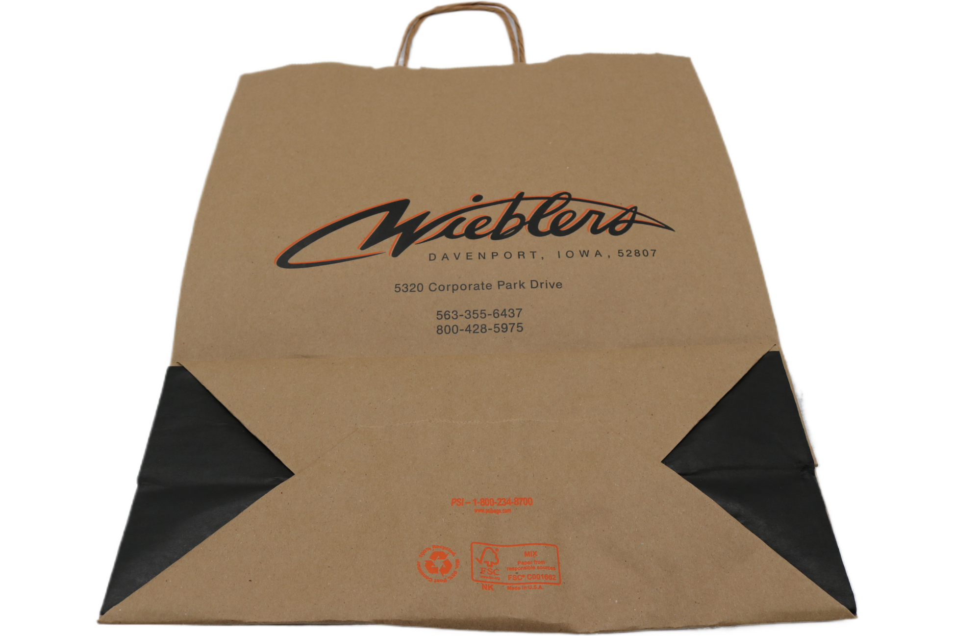 NEW ORIGINAL WIEBLERS HARLEY-DAVIDSON DAVENPORT IOWA SHOPPING BAG RETIRED